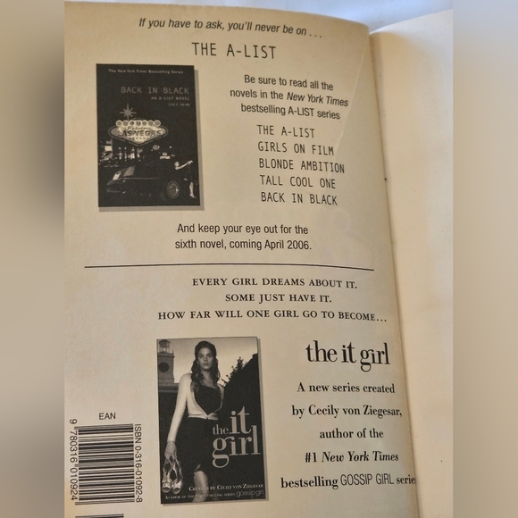Back in Black & Girls on Film by Zoey Dean Little Brown Paperback 2 Book Bundle - Picture 9 of 17